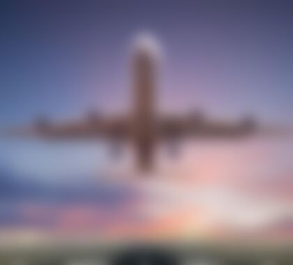 Startendes Flugzeug